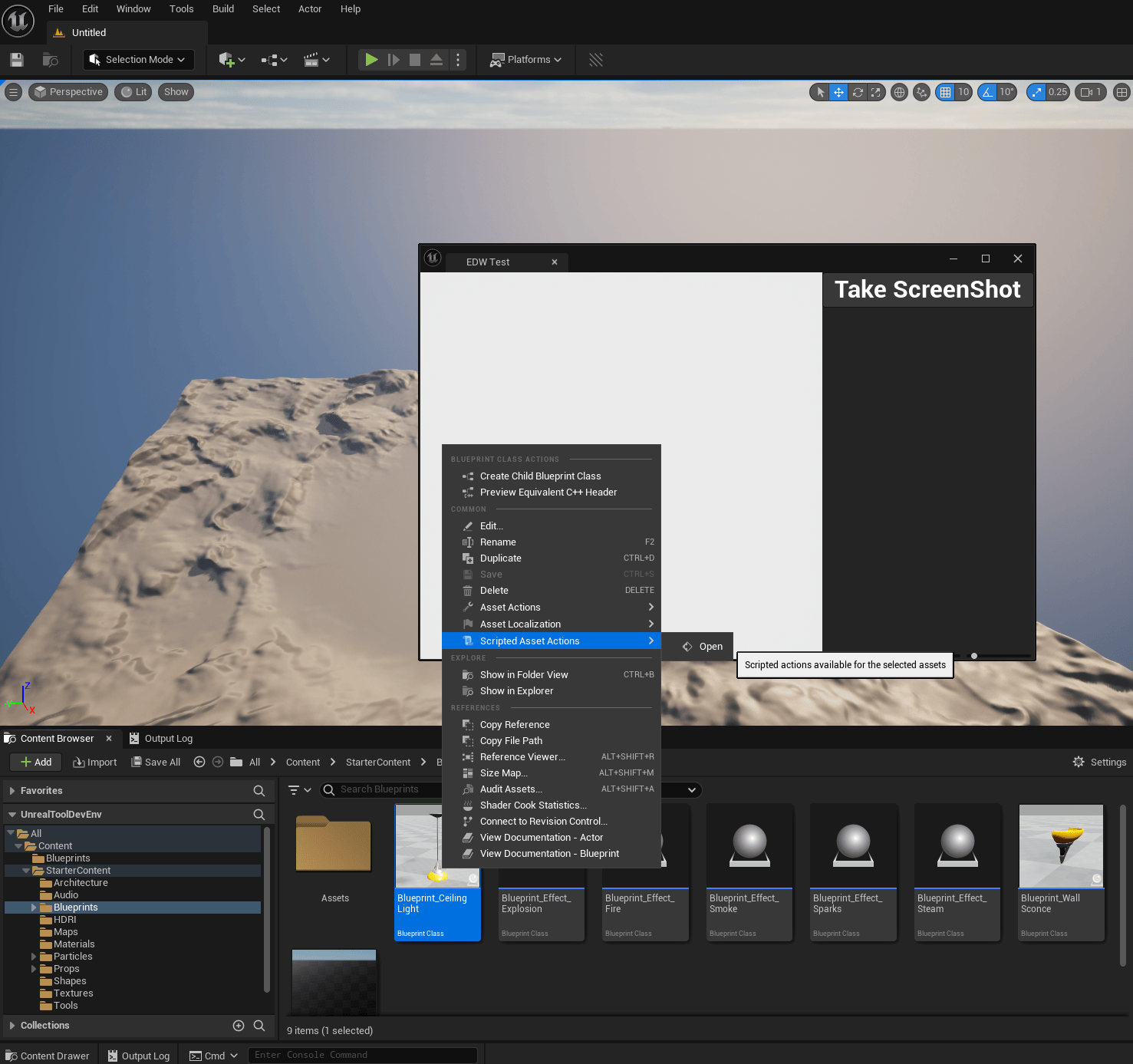 Tool in the editor