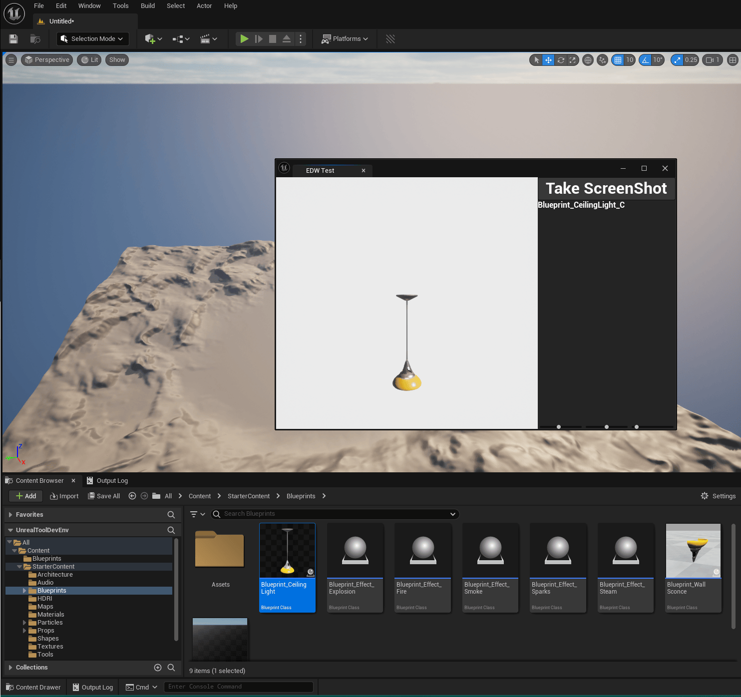 Tool in the editor
